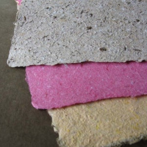 Handmade Paper 8.5 x 11 inches, all Recycled content, artist and scrapbooking-Recycled Handmade Paper