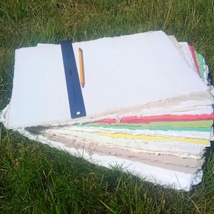 11x17 handgemachtes Recyclingpapier mit Büttenrand