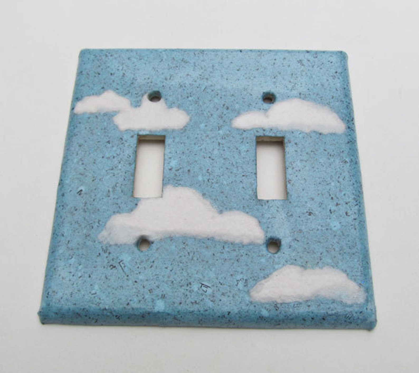 Decorative Cloud Light Switch Platesrecycled Handmade Paper Etsy
