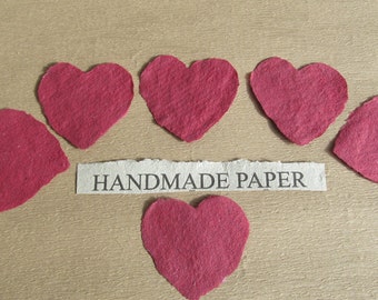 Heart Handmade Paper from recycled materials - heart shapes for Valentines Day!