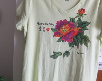 Hand Painted T-shirt (Happy Birthday)