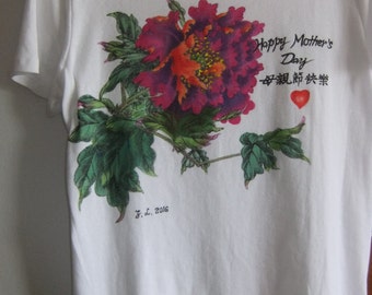 Hand painted T-shirt (Happy Mother's Day)