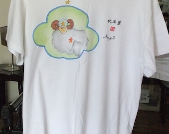Hand-painted T-Shirt  (Aries)