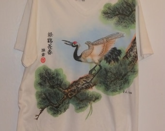 【YOURNUS】hand painted short sleeve t-shirt Hand-painted T Shirt - Etsy