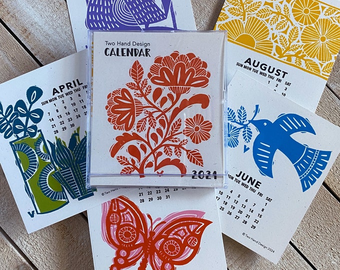 2024 Letterpress Desk Calendar Etsy