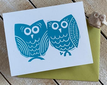 Cartões de nota tipográfica Owl Buddies