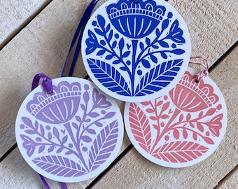 Floral Letterpress Gift Tags