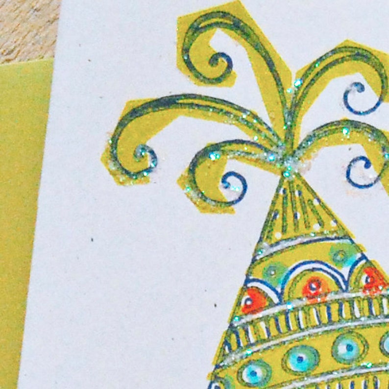 Party Hat Letterpress Birthday Card image 2