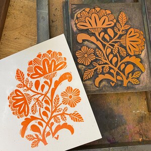 Cartões de nota com letras florais folclóricas imagem 3