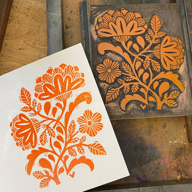 Cartões de nota com letras florais folclóricas imagem 3