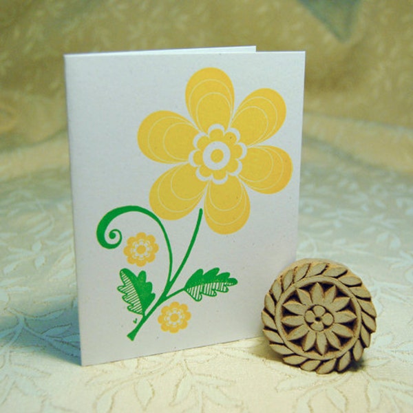 Big Yellow Daisy Letterpress Notes