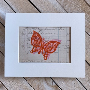Butterfly Letterpress Print