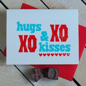 Carte typographique Hugs & Kisses