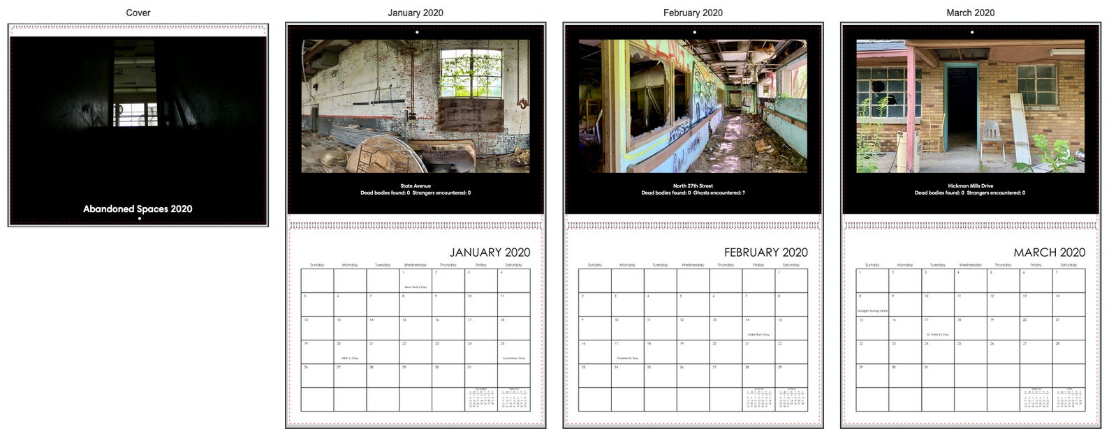 2020 Abandoned Kansas City Calendar Etsy
