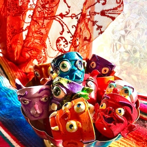 Mystery Mini Clay Sculpture Pots: Handmade Painted Mystery Gifts