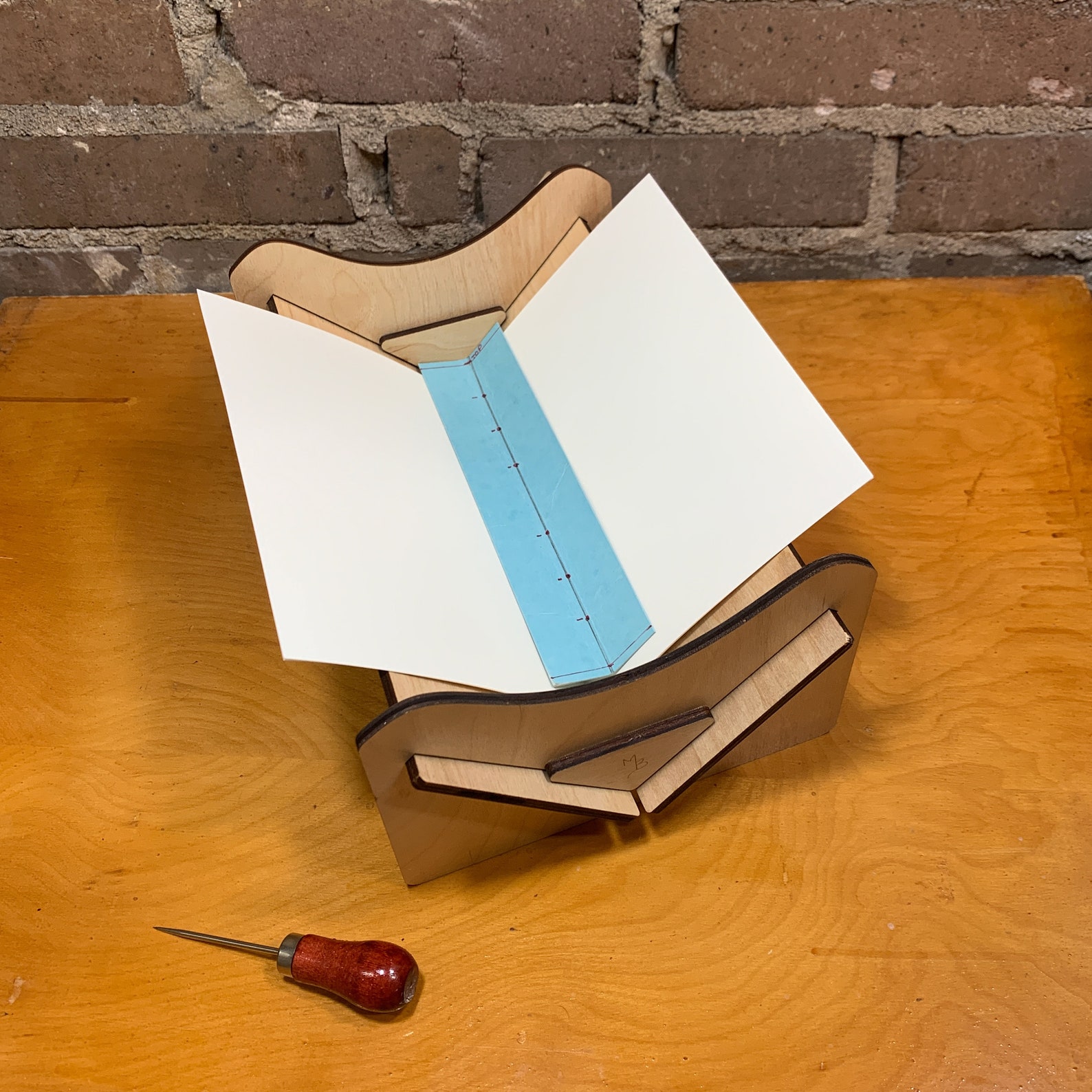 Bookbinding Sewing Cradle Collapsible Wooden Hole Punching Etsy