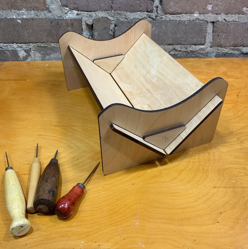 Bookbinding Sewing Cradle Collapsible Wooden Hole Punching Etsy