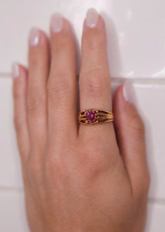 18k Pink Sapphire Ring