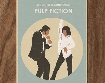 Pulp Fiction Minimalist Movie Poster - 16x12