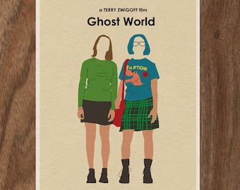 Póster minimalista de la película GHOST WORLD, impresión de 16 x 12