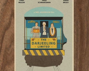 Darjeeling Limitierter Wes Anderson Filmplakatdruck