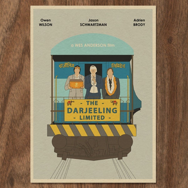 Plakat filmowy Wesa Andersona „The Darjeeling Limited” 16x12