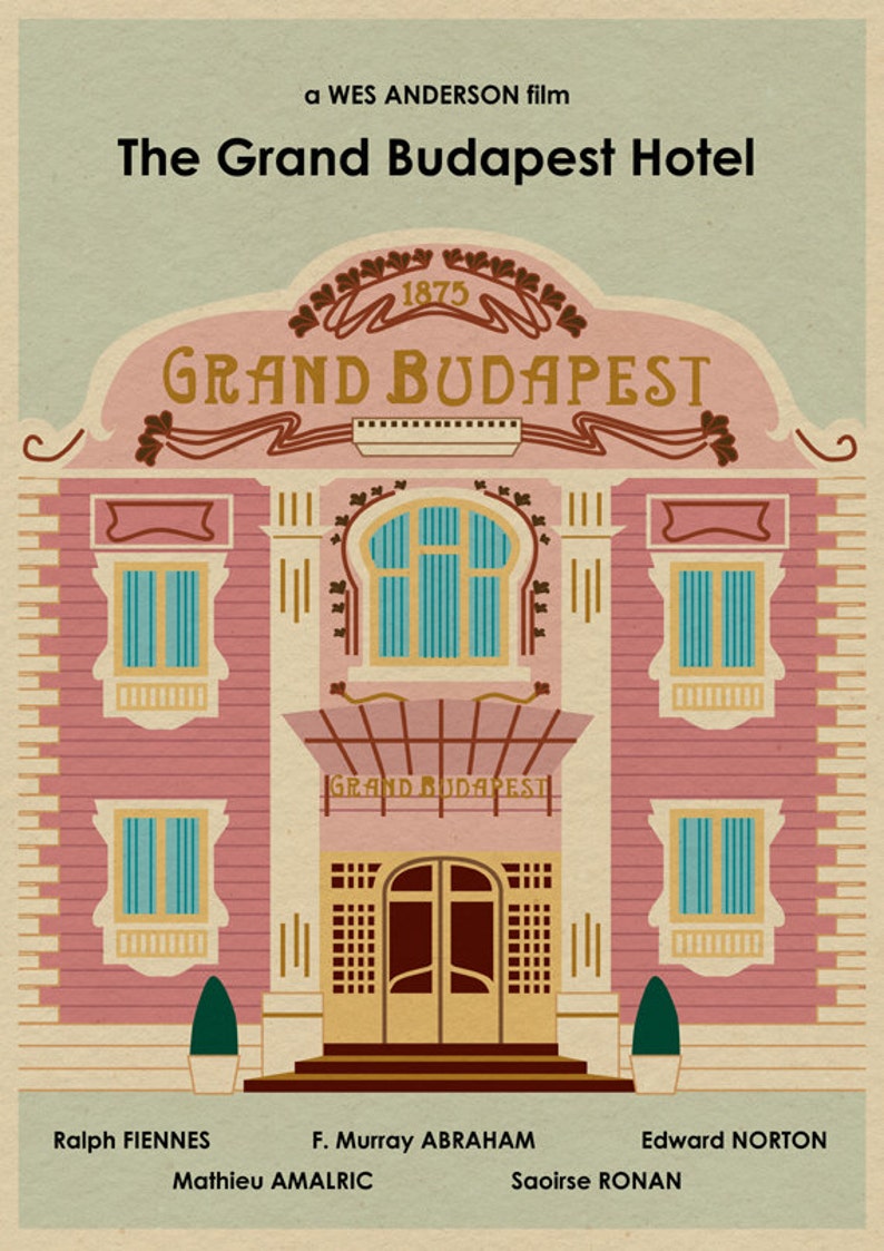 The GRAND BUDAPEST HOTEL 16x12 Wes Anderson Movie Poster Print image 2