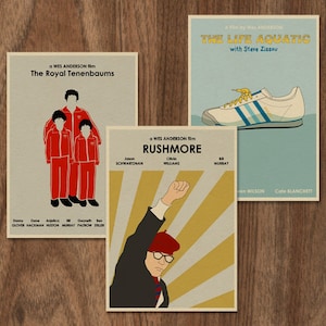 Wes Anderson set of 3 limited edition prints image 1