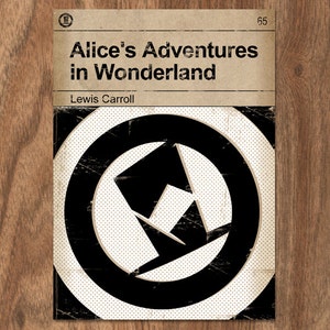 Alice's Adventures in Wonderland Classic Vintage Book Cover Print image 1
