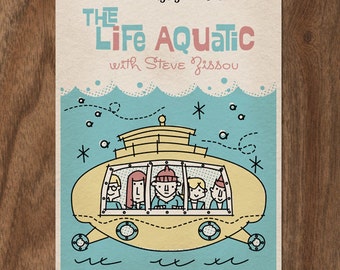 THE LIFE AQUATIC with Steve Zissou Limited Edition Print - Mid Century