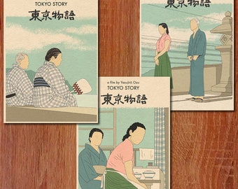 Set of 3 Tokyo Story 16x12 minimalist movie posters