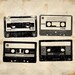 6x6 Retro Cassette Mix Tapes Print 