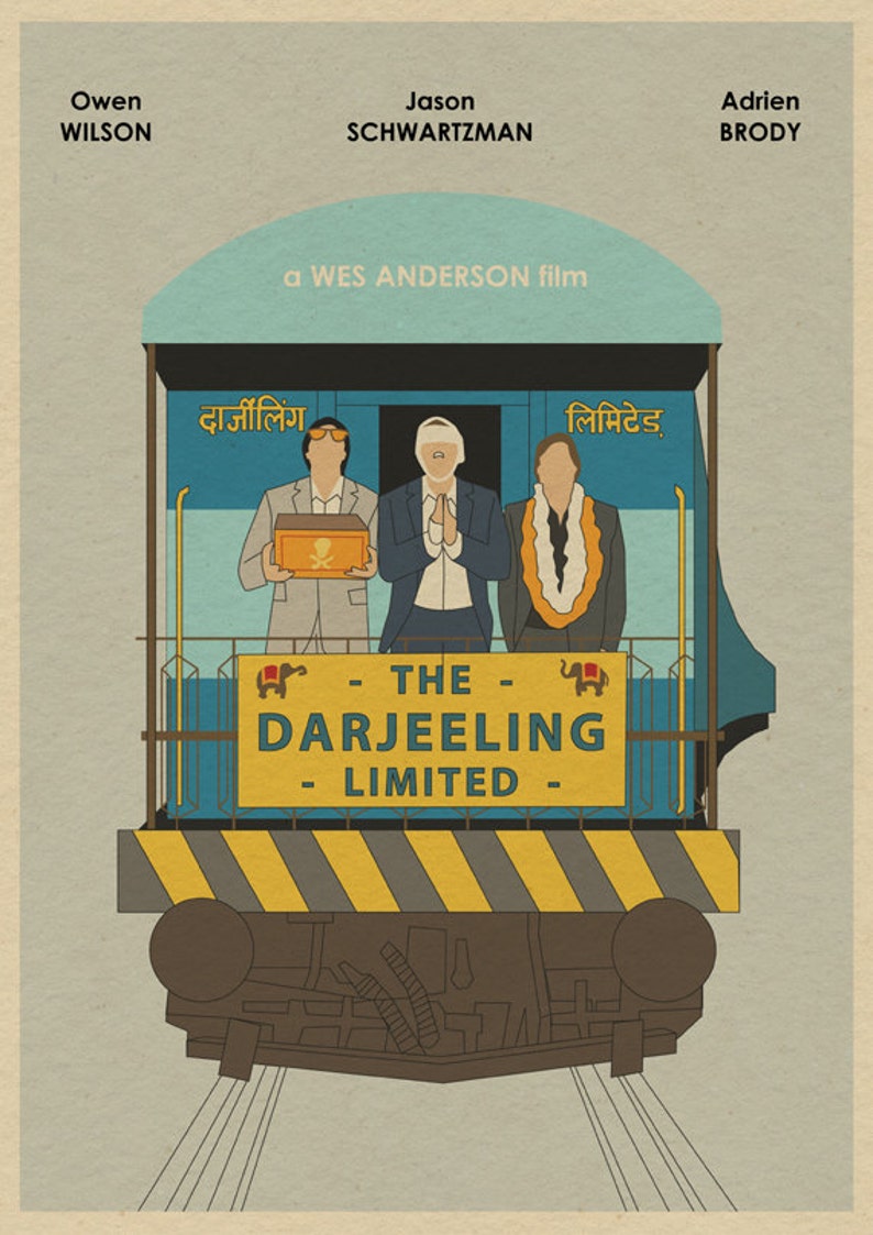 The Darjeeling Limitierter Wes Anderson Filmplakat-Druck Bild 2