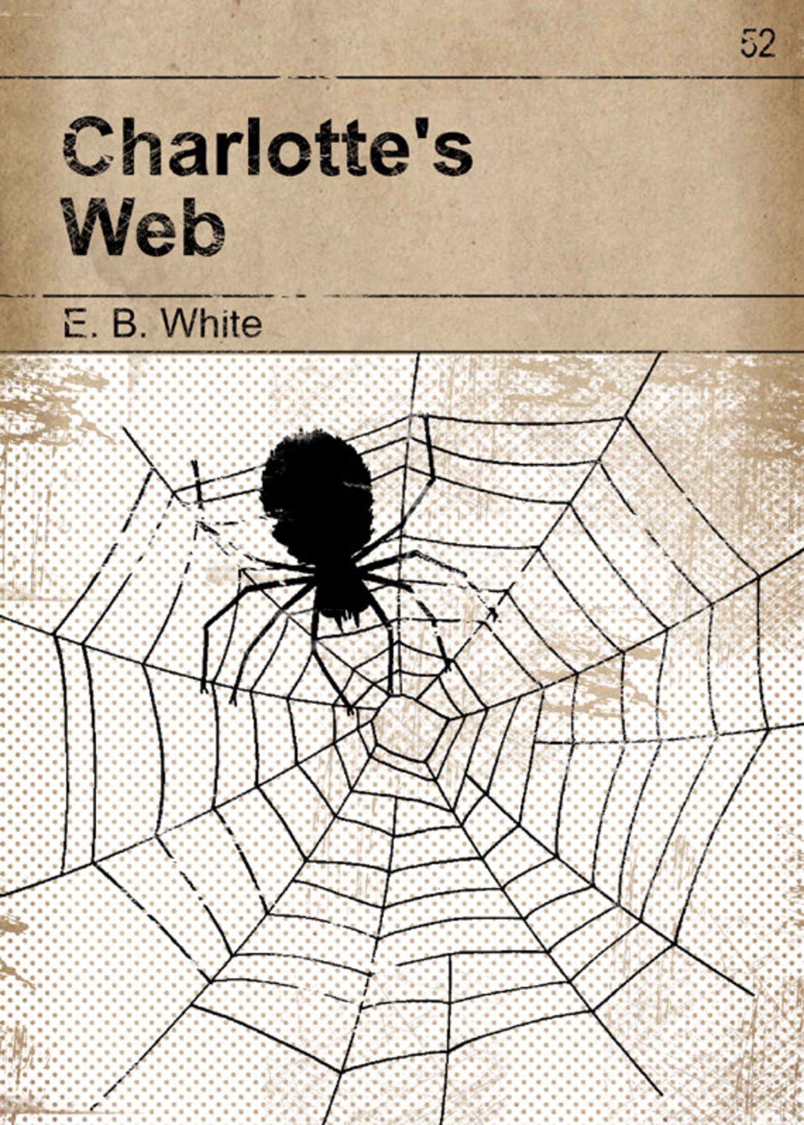 Charlotte's Web Classic Vintage Book Cover Print | Etsy