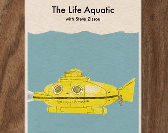 THE LIFE AQUATIC met Steve Zissou Limited Edition Print - Versie 3