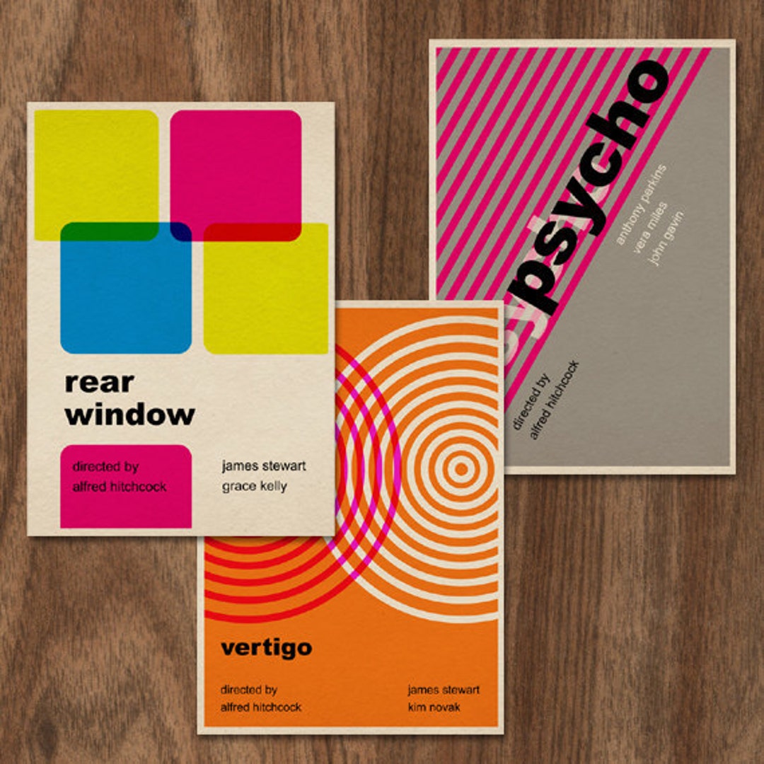Set van 3 Alfred Hitchcock Minimalistische Typografische 16 x 12 Movie  Posters - Etsy België, image size:1080x1080