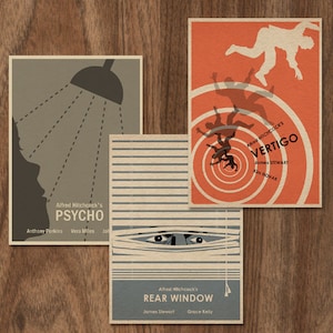 Alfred Hitchcock set of 3 limited edition prints