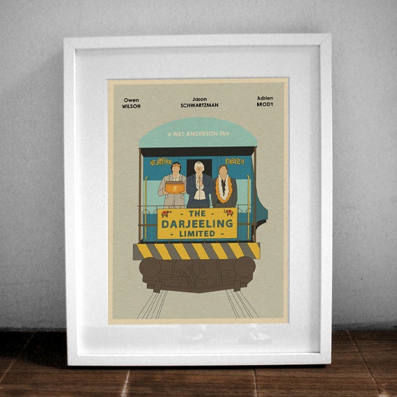 The Darjeeling Limited - Minimalist Wes Anderson Movie Poster — Posteritty