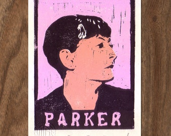 Dorothy Parker Linocut Handpulled Print