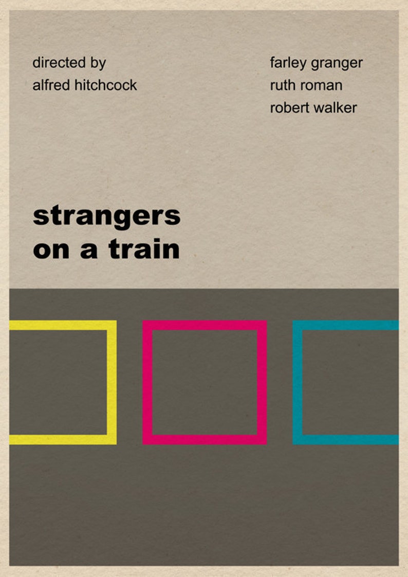 Strangers On a Train 16x12 movie poster print image 3