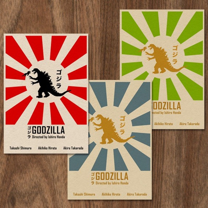 GODZILLA 16x12 Movie Posters Set of 3 image 1