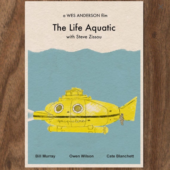 Amazon.com: Movie Poster Arena The Life Aquatic With Steve