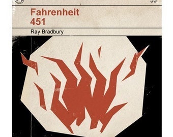 6x6 Fahrenheit 451 - Classic Vintage Book Cover Print