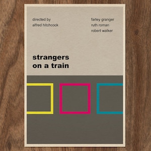 Strangers On a Train 16x12 movie poster print image 1