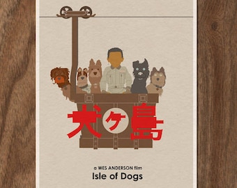 EILAND van HONDEN Wes Anderson Print - Limited Edition