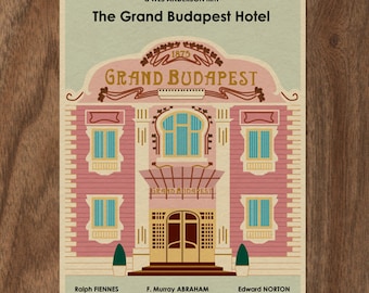 GRAND BUDAPEST HOTEL 16x12 Wes Anderson Movie Poster Print