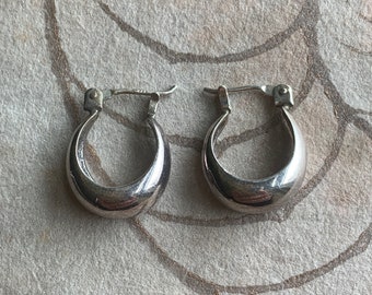 Small Hoop Earrings Sterling Silver