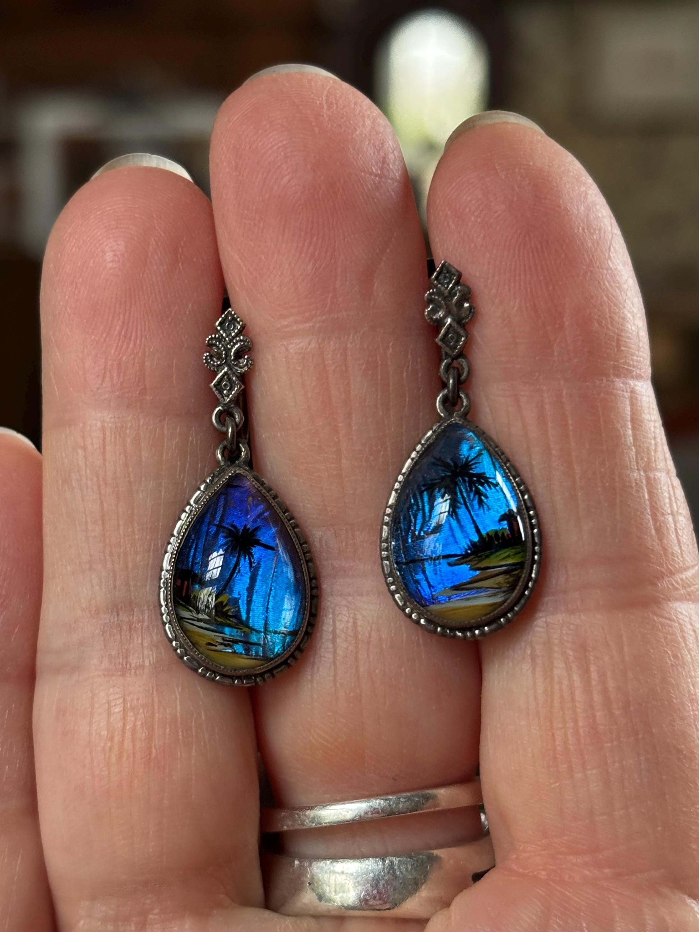 Earrings Tlm Sterling England Jewelry Thomas L Mott Sterling Silver UK