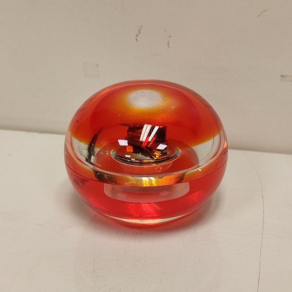 Vintage Orange Sfera Design Table Lighter from the 70s