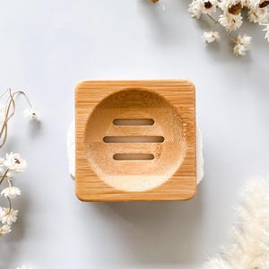 Bamboo Wooden Soap Dish | Natural | Sustainable | Eco-friendly | Plastic-Free | Plant-Based Materials